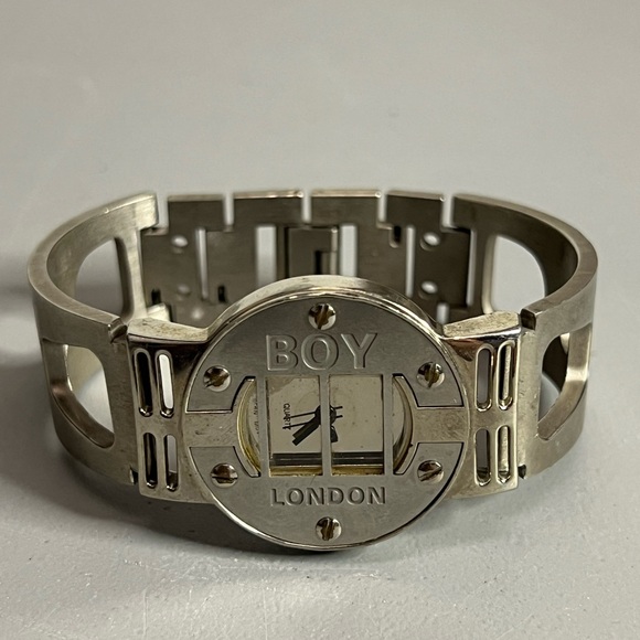 BOY LONDON Watch BOY-13-W Stainless Steel 1980s Analog Men Japan Made - Picture 8 of 8
